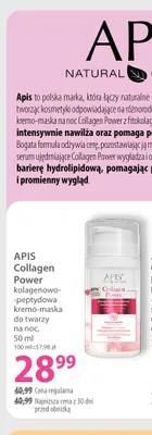 Kolagenowo-peptydowa kremo-maska do twarzy na noc Collagen Power Apis promocja w Hebe