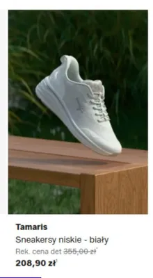 Sneakersy niskie Tamaris biały promocja w Lounge by Zalando
