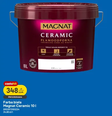 Farba biała Magnat Ceramic promocja w Castorama