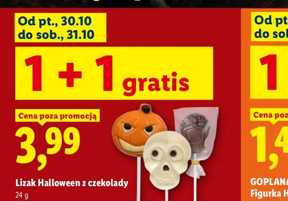 Lizak Halloween z czekolady Dynia promocja w Lidl