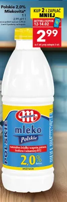 Mleko Polskie 2,0% tłuszczu promocja w LEWIATAN