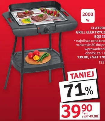 Grill elektryczny Clatronic BQS 3508 promocja w Selgros