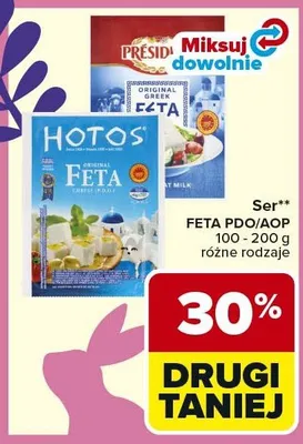 Ser Feta PDO/AOP różne rodzaje promocja w Carrefour Market