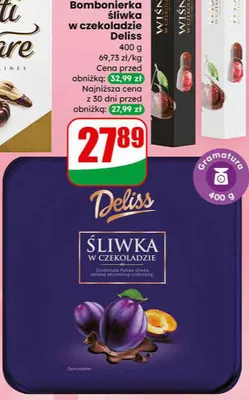 Bombonierka śliwka w czekoladzie promocja w Dino
