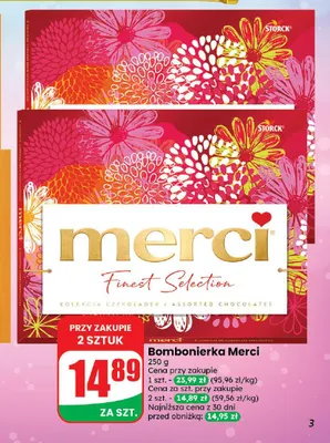 Bombonierka Merci promocja w Dino