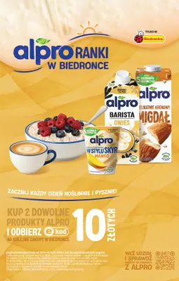 Napój migdałowy Alpro Delikatnie Kremowy Migdał promocja w Biedronka