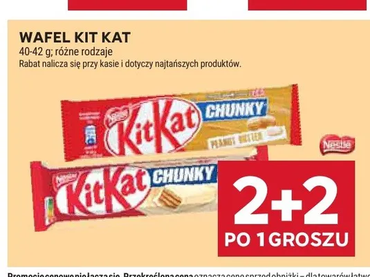 Wafel Kit Kat Chunky Peanut Butter promocja w Stokrotka