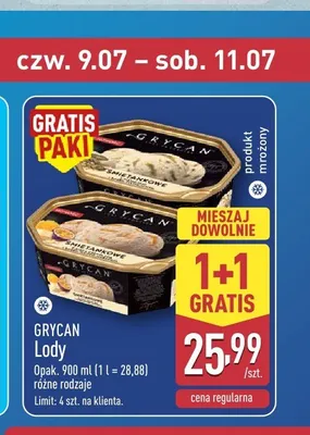Lody Grycan promocja w Aldi