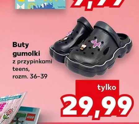 Buty gumolki z przypinkami teens rozm. 36-39 promocja w Kaufland