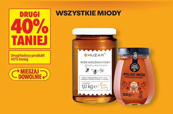 Miód wielokwiatowy pszczelarnia nektarowy promocja w Biedronka