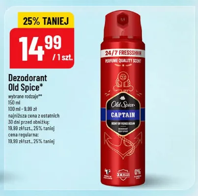 Dezodorant Old Spice Captain promocja w POLOmarket