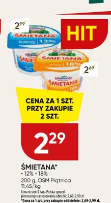 Śmietana 12% promocja w Chata Polska