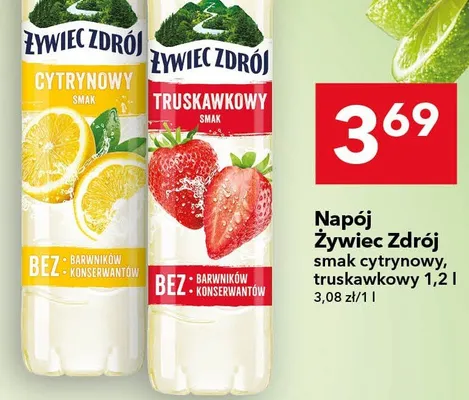 Napój Żywiec Zdrój smak truskawkowy promocja w LEWIATAN