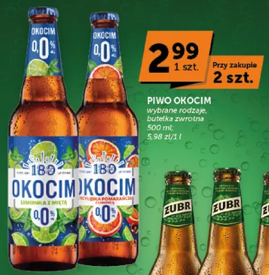 Piwo bezalkoholowe Okocim Limonka z miętą promocja w Groszek