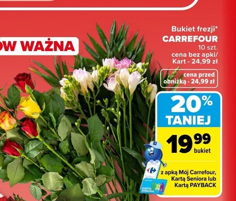 Bukiet frezji Carrefour promocja w Carrefour