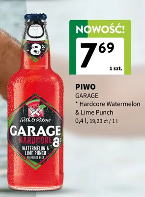 Piwo Garage Hardcore Watermelon & Lime Punch promocja w Intermarche