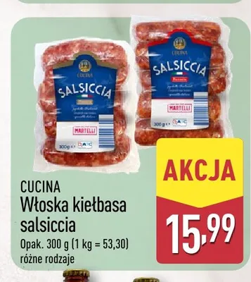 Włoska kiełbasa salsiccia Cucina promocja w Aldi
