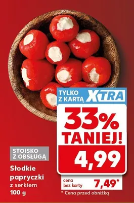 Słodkie papryczki z serkiem promocja w Kaufland