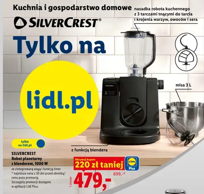 Robot planetarny z blenderem Silvercrest promocja w Lidl