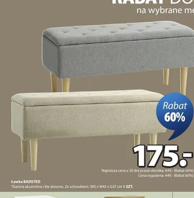Ławka BADSTED promocja w Jysk