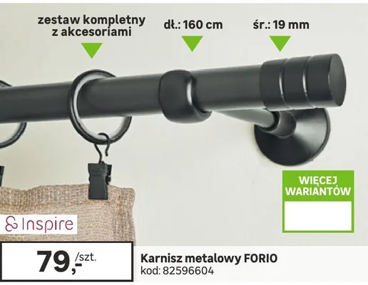 Karnisz metalowy Forio promocja w Leroy Merlin