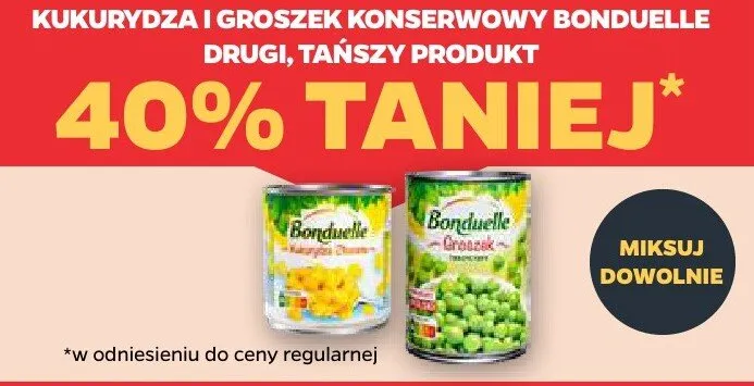 Kukurydza i groszek konserwowy promocja w Netto