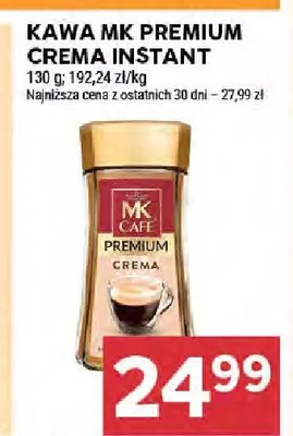 Kawa MK Cafe Premium Crema Instant promocja w Stokrotka