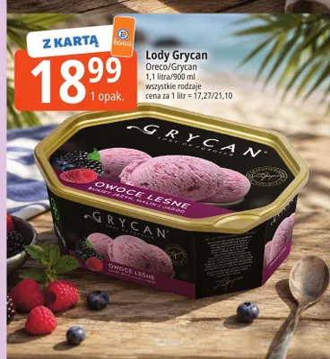 Lody Grycan Owoce Leśne promocja w Leclerc