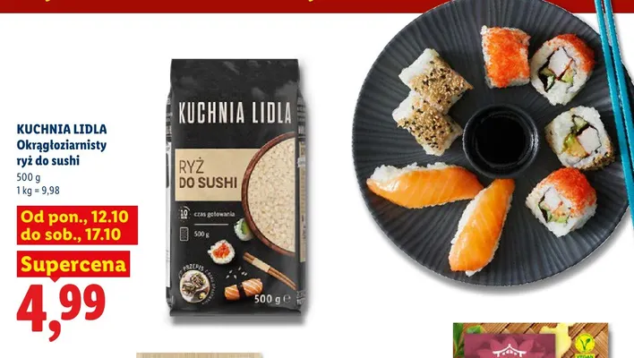 Okrągłoziarnisty ryż do sushi Kuchnia Lidla promocja w Lidl