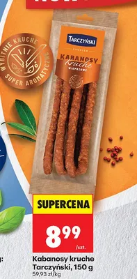 Kabanosy kruche Tarczyński wieprzowe promocja w Biedronka