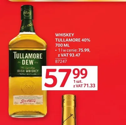 Whiskey Tullamore Dew 40% promocja w Selgros