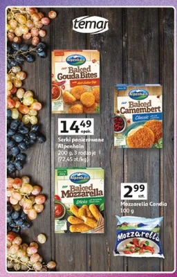 Serki panierowane Baked Mozzarella Sticks Alpenhain promocja w Auchan