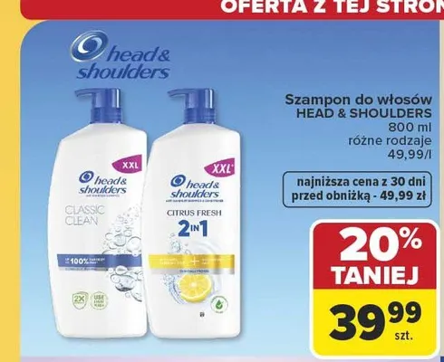 Szampon do włosów Head & Shoulders promocja w Carrefour Market