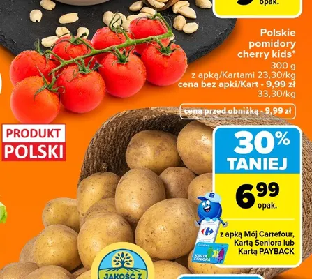 Pomidory cherry kids promocja w Carrefour Market