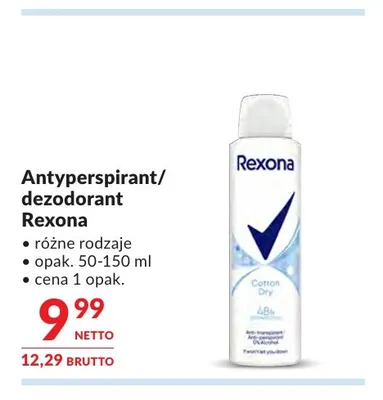 Antyperspirant Rexona promocja w Makro
