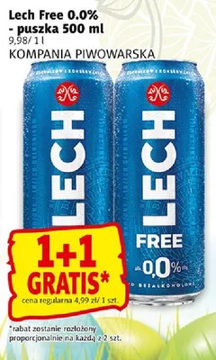 Piwo bezalkoholowe Lech Free 0.0% puszka promocja w Prim Market