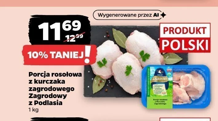Porcja rosołowa z kurczaka zagrodowego Zagrodowy promocja w Netto