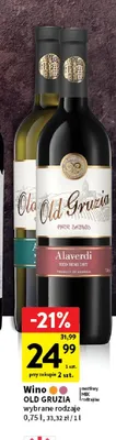 Wino Old Gruzia wybrane rodzaje promocja w Intermarche