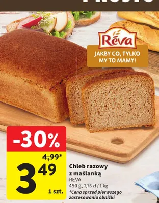 Chleb razowy z maślanką Reva promocja w Intermarche