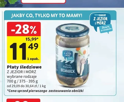 Płaty śledziowe Z Jezior i Mórz promocja w Intermarche