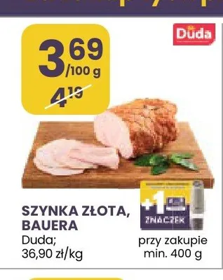 Szynka złota Bauera Duda promocja w Stokrotka