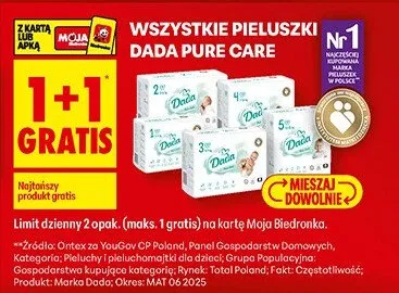 Pieluszki Dada Pure Care promocja w Biedronka