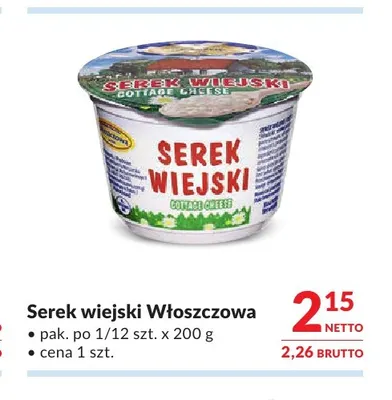Serek wiejski Włoszczowa promocja w Makro