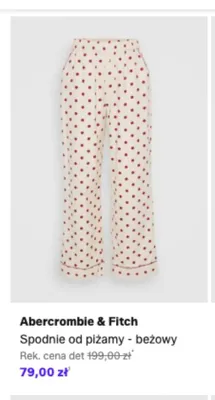 Spodnie od piżamy Abercrombie & Fitch beżowy promocja w Lounge by Zalando