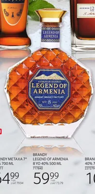 Brandy Legend of Armenia 8 YO promocja w Selgros