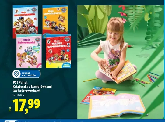 Książeczka z kolorowankami Psi Patrol promocja w Lidl