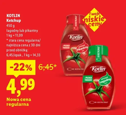 Ketchup pikantny Kotlin promocja w Lidl