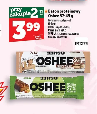 Baton proteinowy High Protein Peanut & Caramel Oshee promocja w TOPAZ
