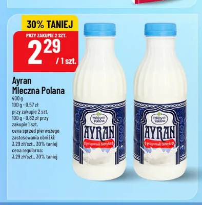 Ayran Mleczna Polana promocja w POLOmarket