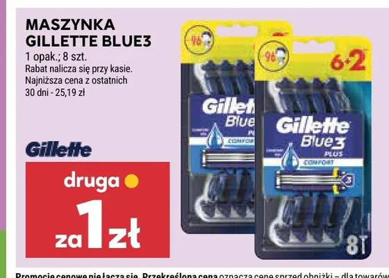 Maszynka do golenia Gillette Blue3 8-pak promocja w Stokrotka